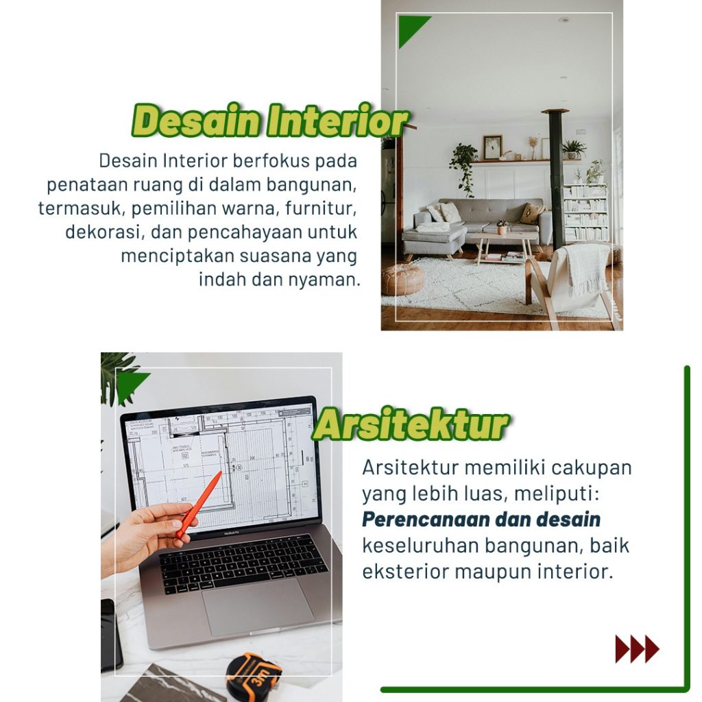 perbedaan desain interior dan arsitektur