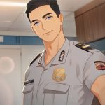 Ilustrasi karakter bergaya anime dengan mata besar dan ekspresi dramatis